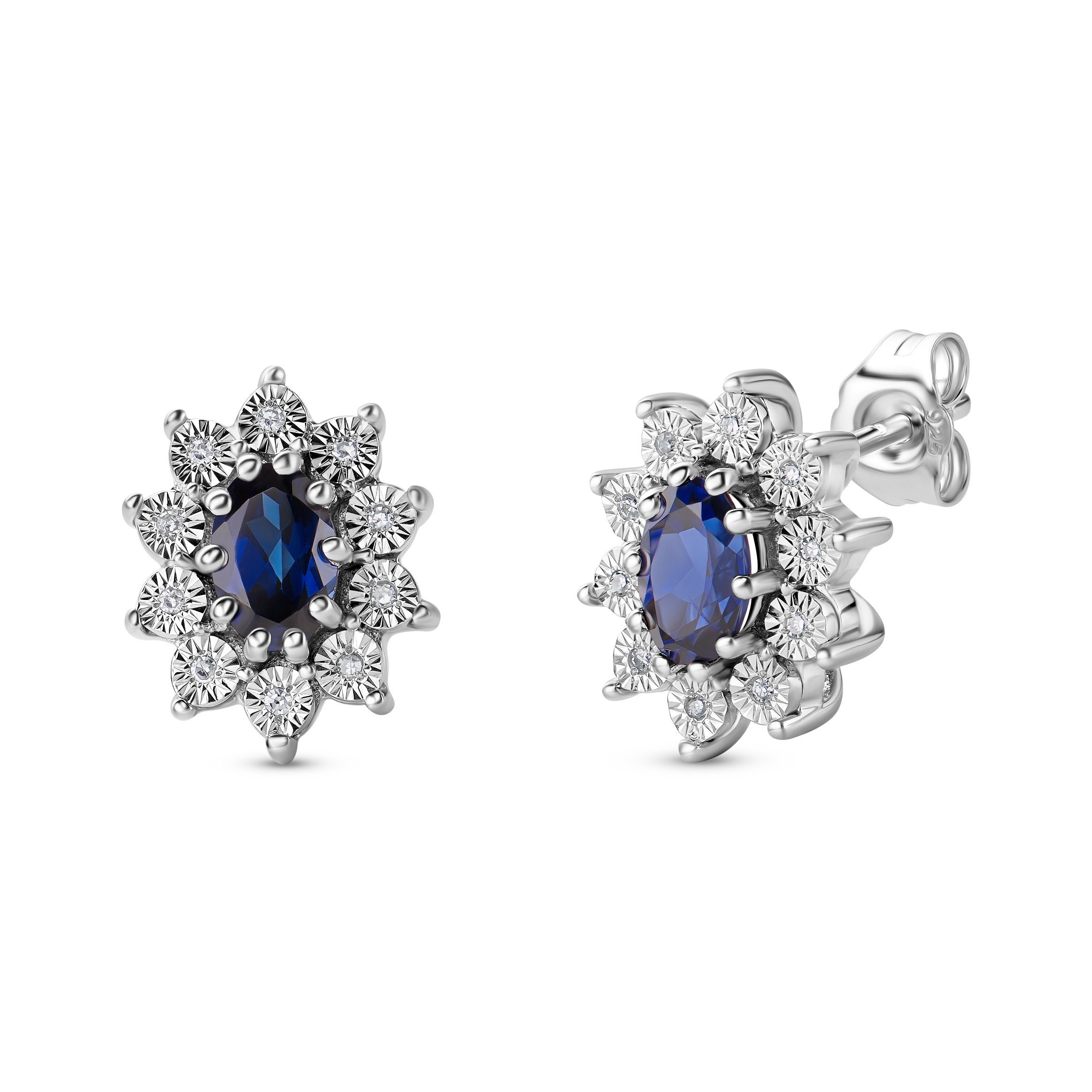 Miore Earrings orecchini argento 925 zaffiro creato