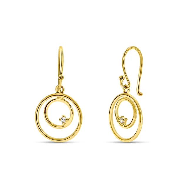 Miore Earrings Orecchini oro giallo 14Kt classici