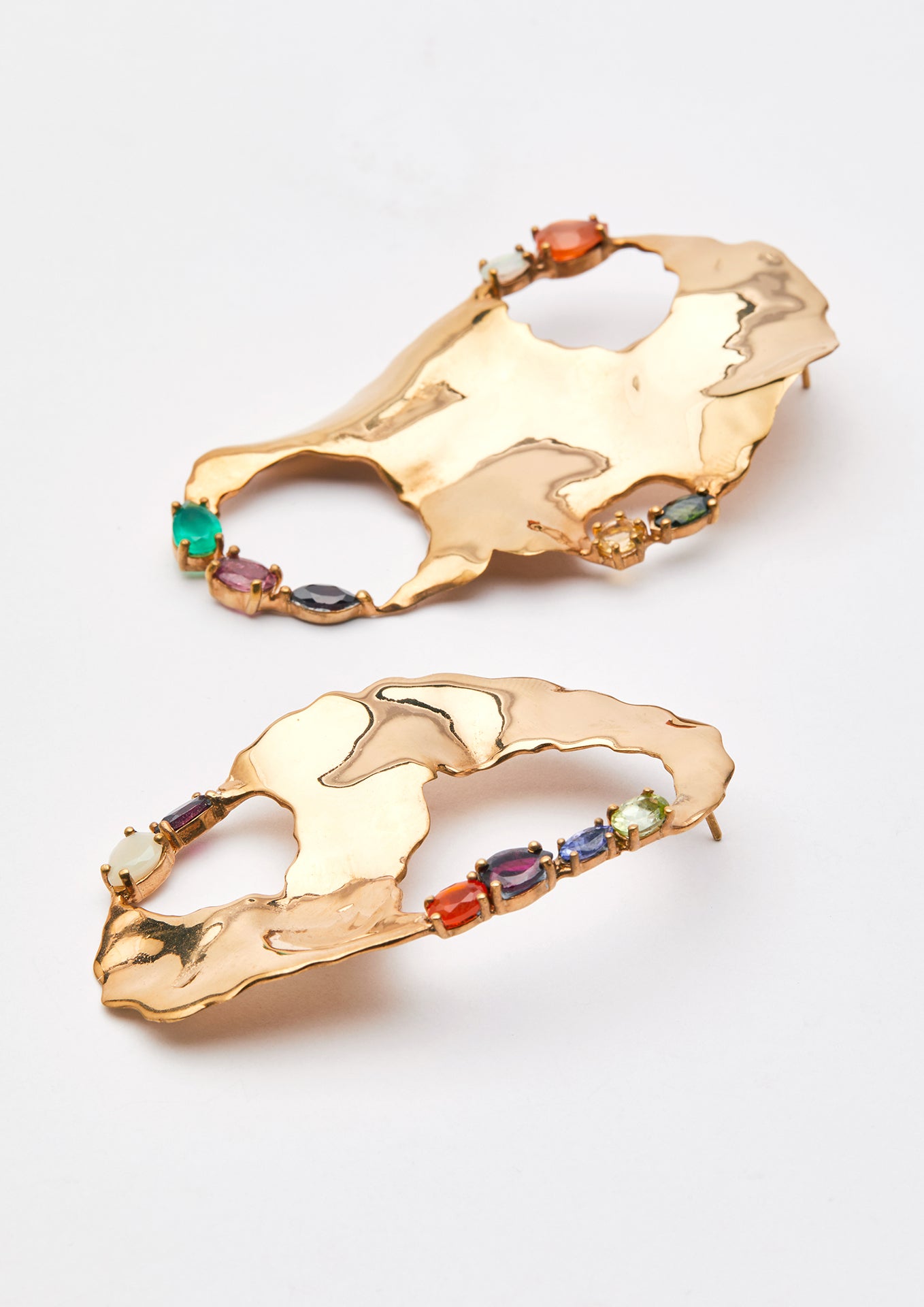 Voodoo Jewels Bold Shapes Limba orecchini tormaline oro