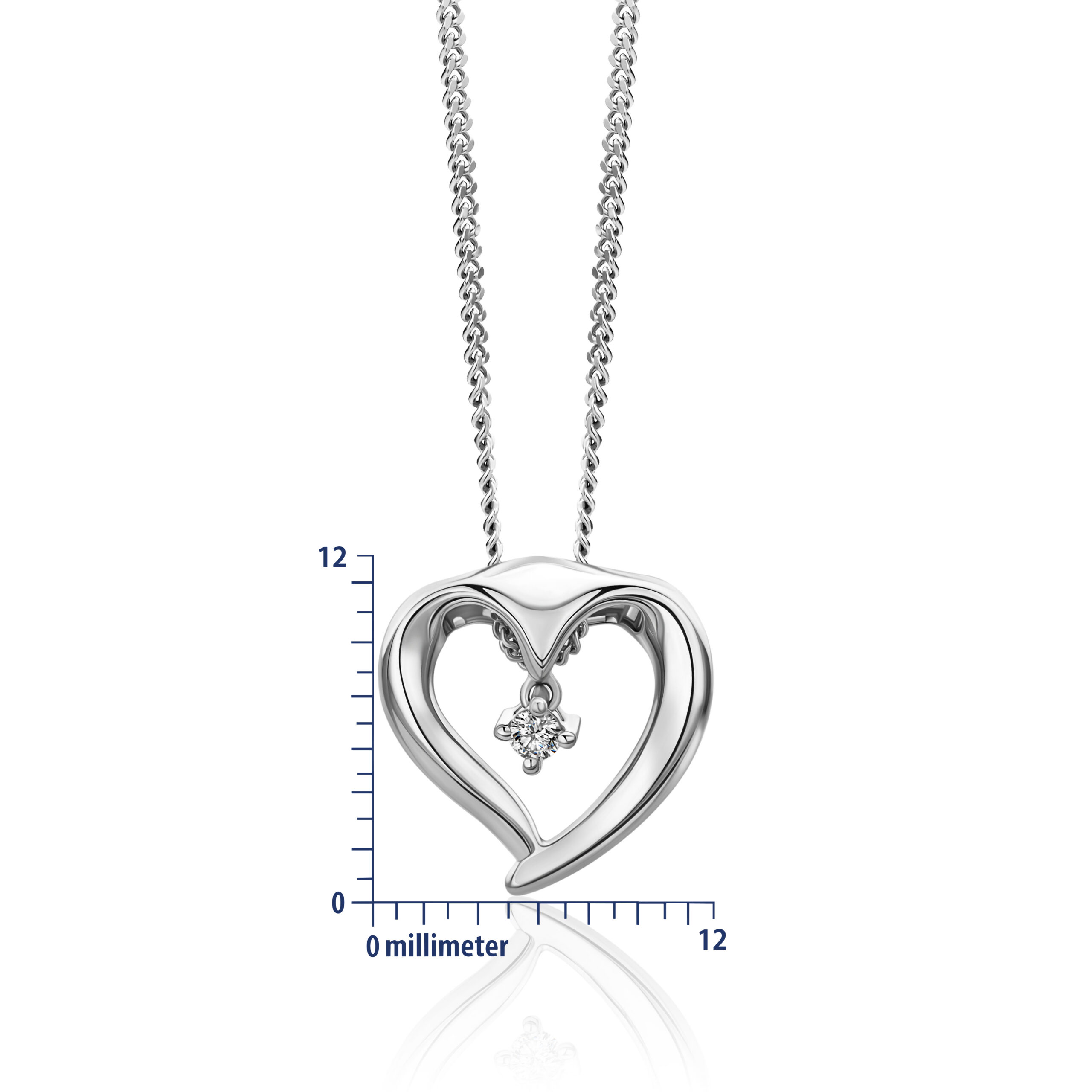 Miore Necklace Collana Oro Bianco 9Kt 375