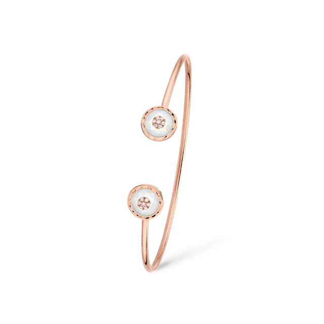 Korloff Je Play Jonc Toi&Moi Bracciale oro rosa madreperla 16 cm