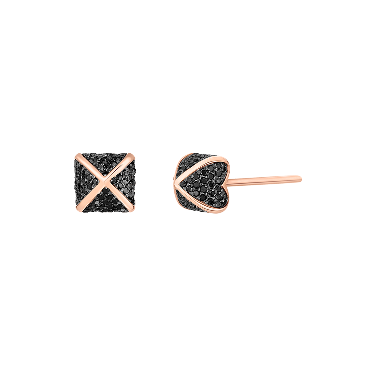 Korloff Korlove JL-JKVE04-PG orecchini oro rosa diamanti neri