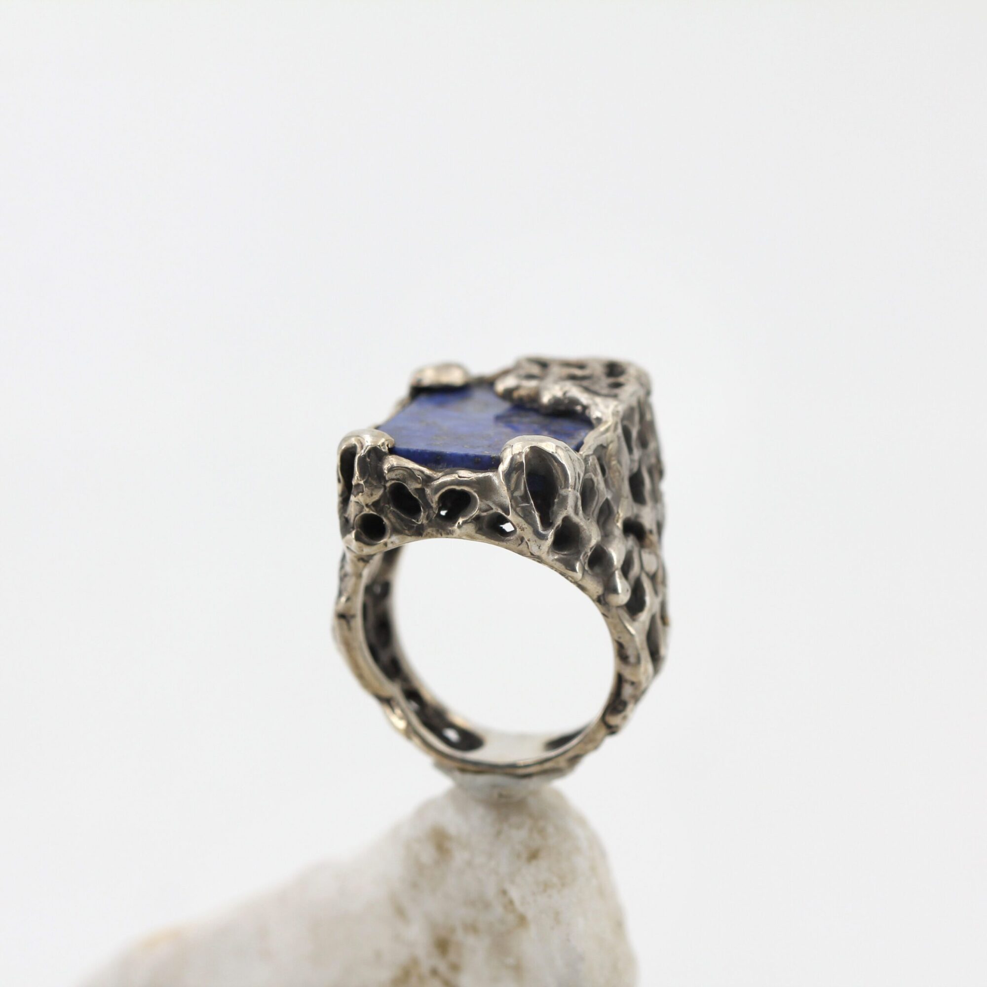 Anna Gioielli Marte anello argento lapislazzuli 15x20 mm