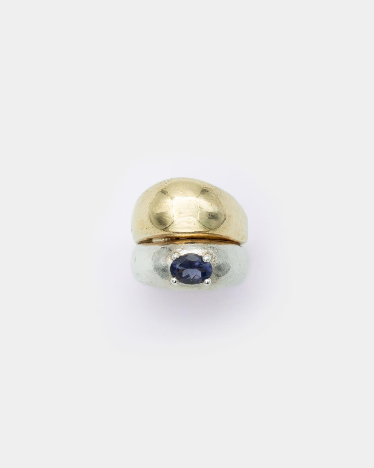 Voodoo Jewels Bold Shapes Leda anello iolite argento taglia M