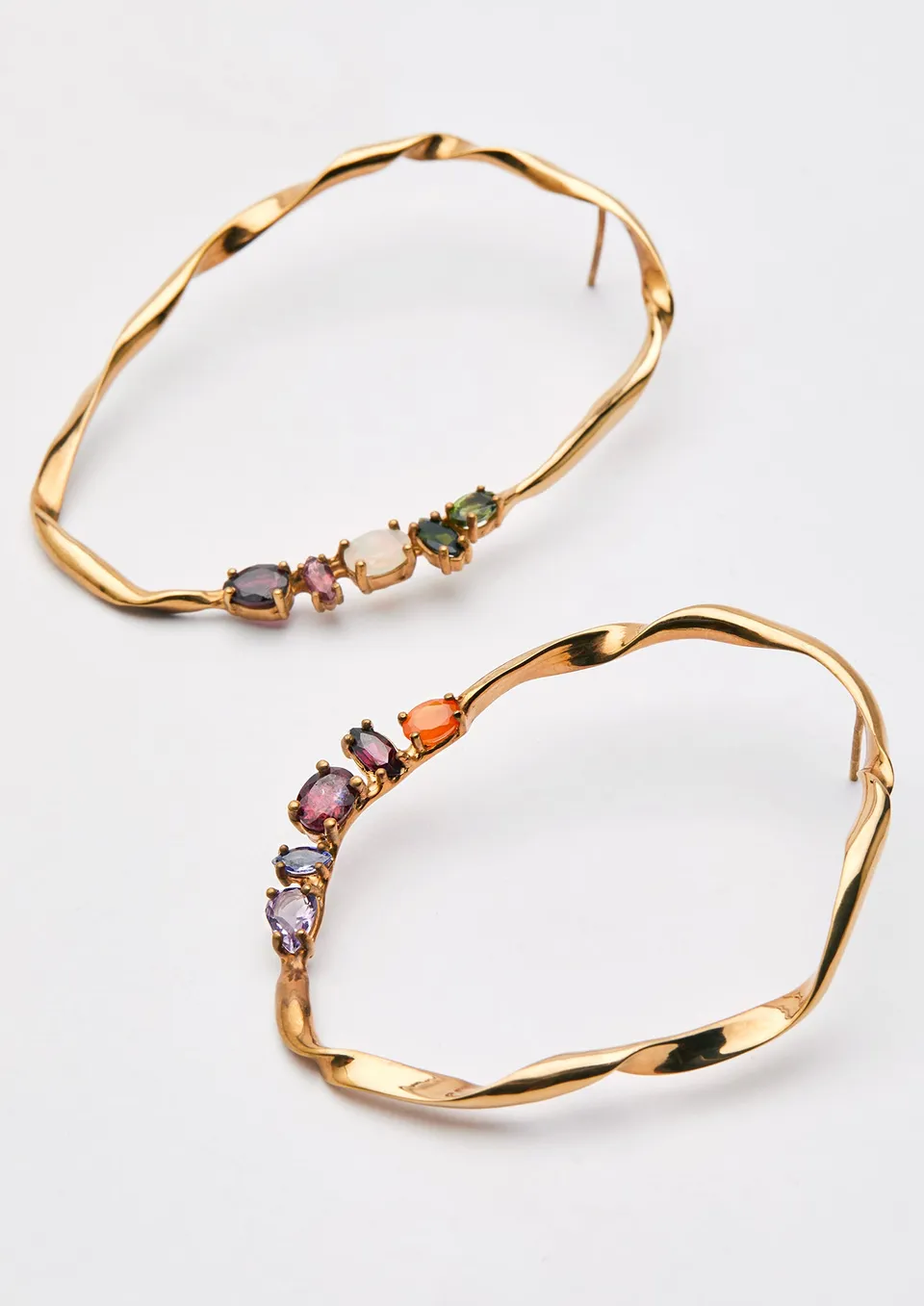 Voodoo Jewels Bold Shapes Agwè Orecchini argento oro pietre