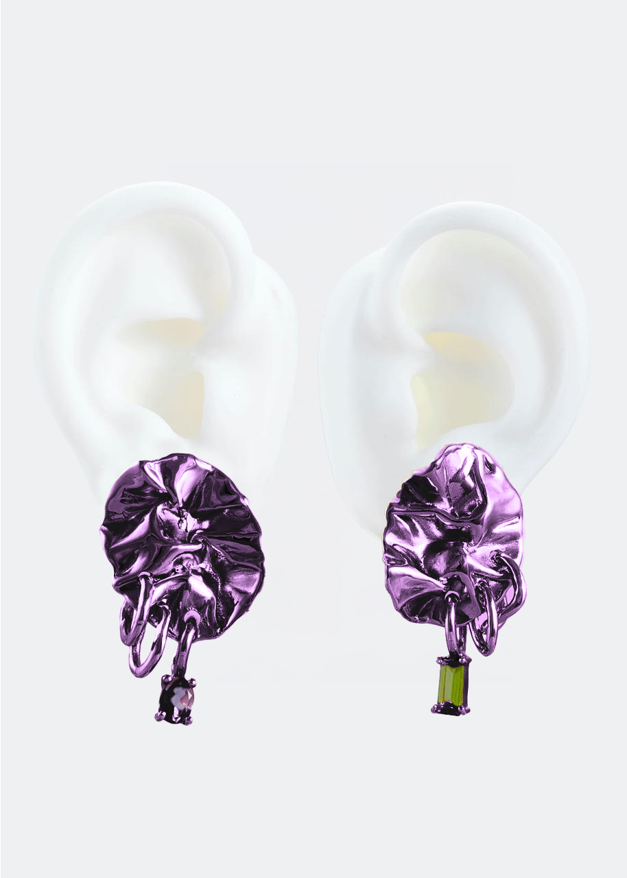 Voodoo Jewels Mini Color Iguala orecchini viola ametista peridoto