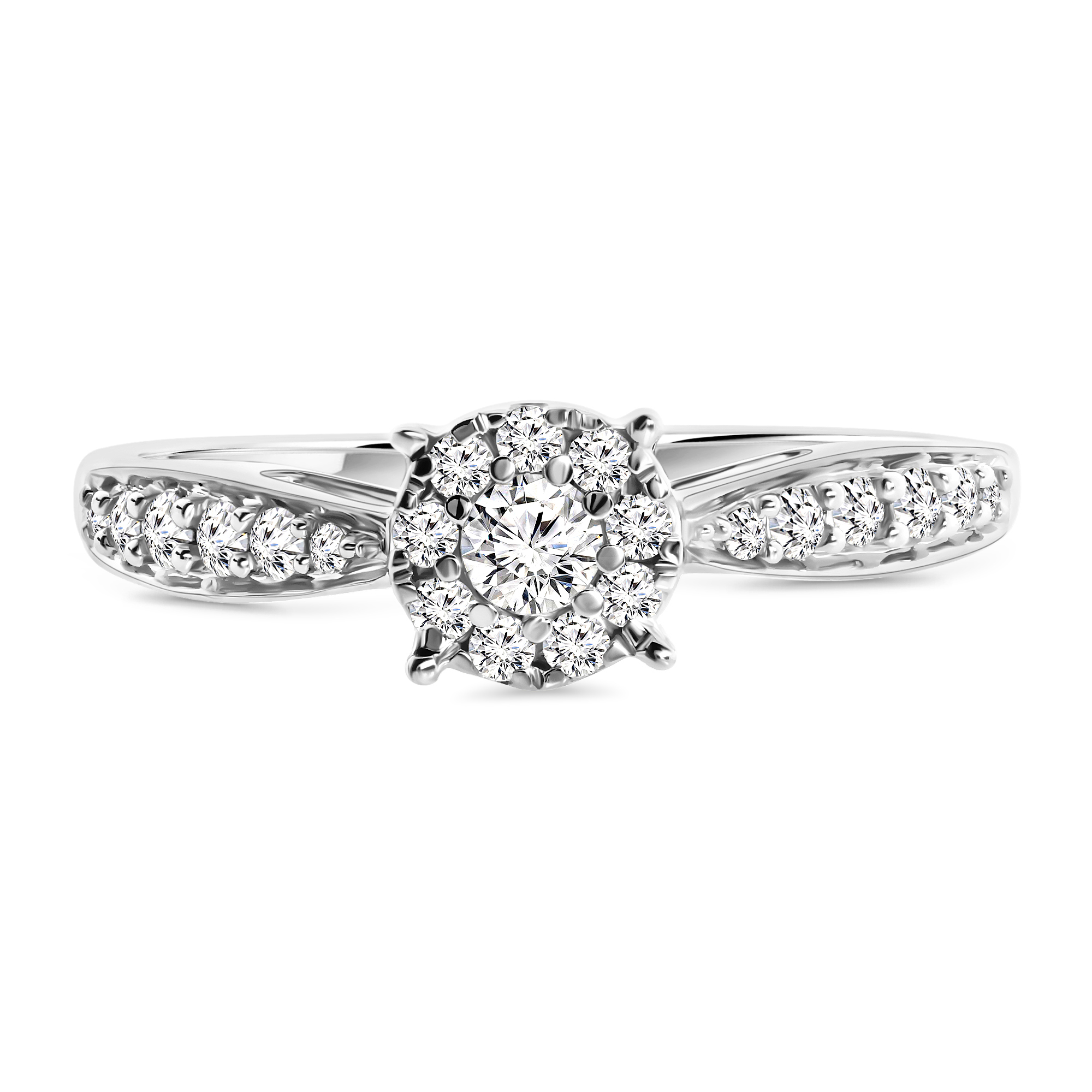 Miore Ring Anello oro bianco 9Kt W139c