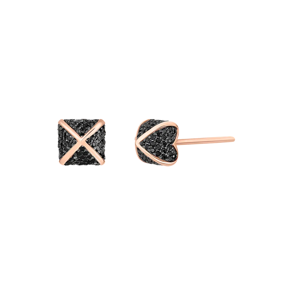 Korloff Korlove JL-JKVE04-PG orecchini oro rosa diamanti neri