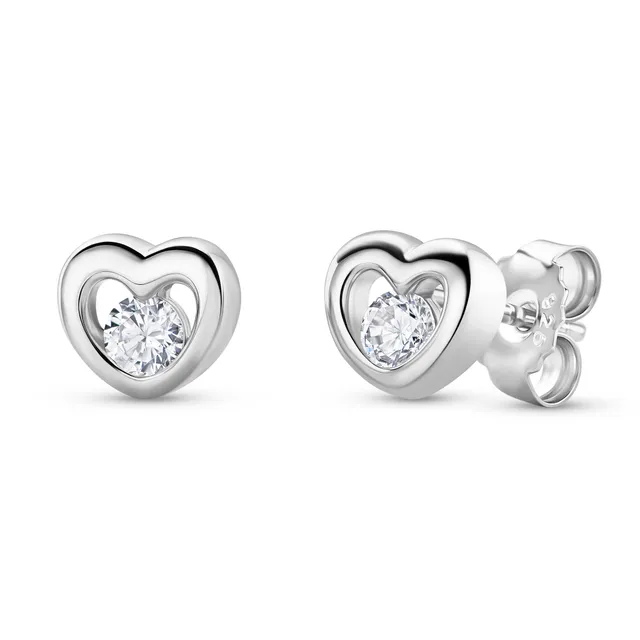Miore Orecchini Argento 925 Zirconia Bianca