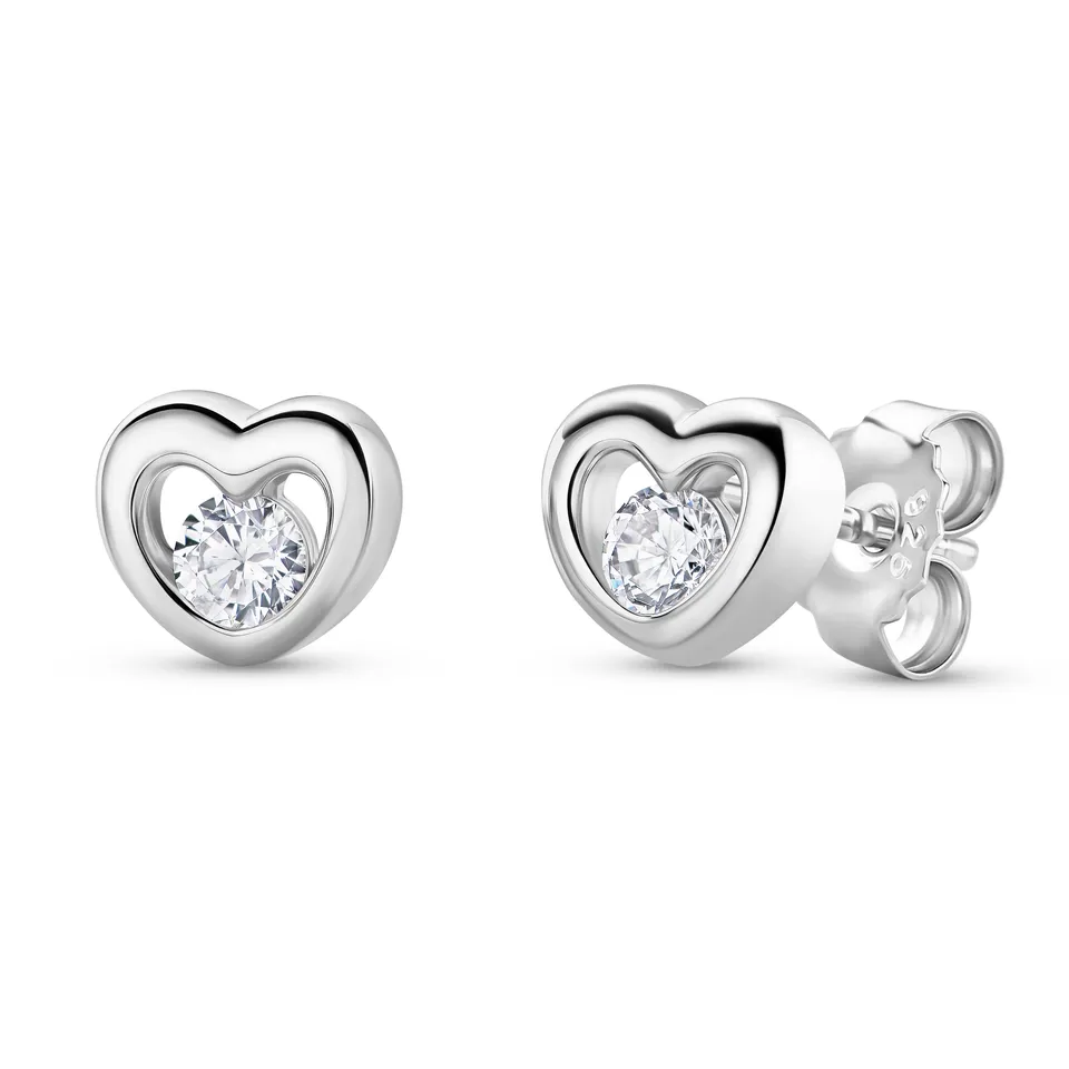 Miore Orecchini Argento 925 Zirconia Bianca