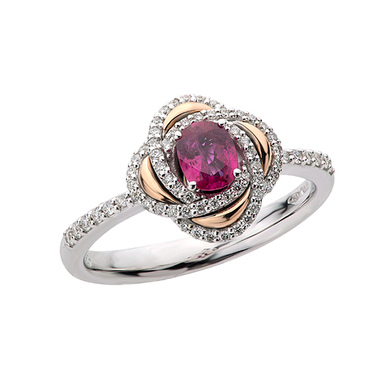 Polello Centrika Anello Rubino oro rosa 18 kt