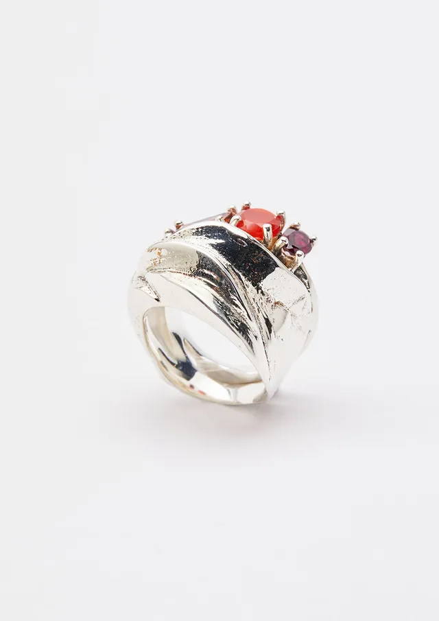 Voodoo Jewels Bold Shapes Rara Anello Tormaline Granato