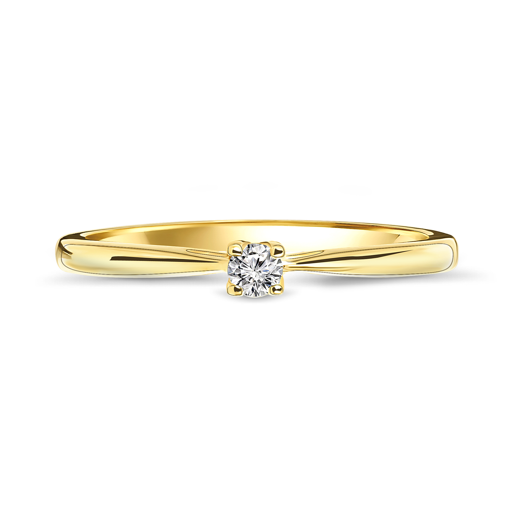 MIORE Anello Oro Giallo 9 Kt Classico