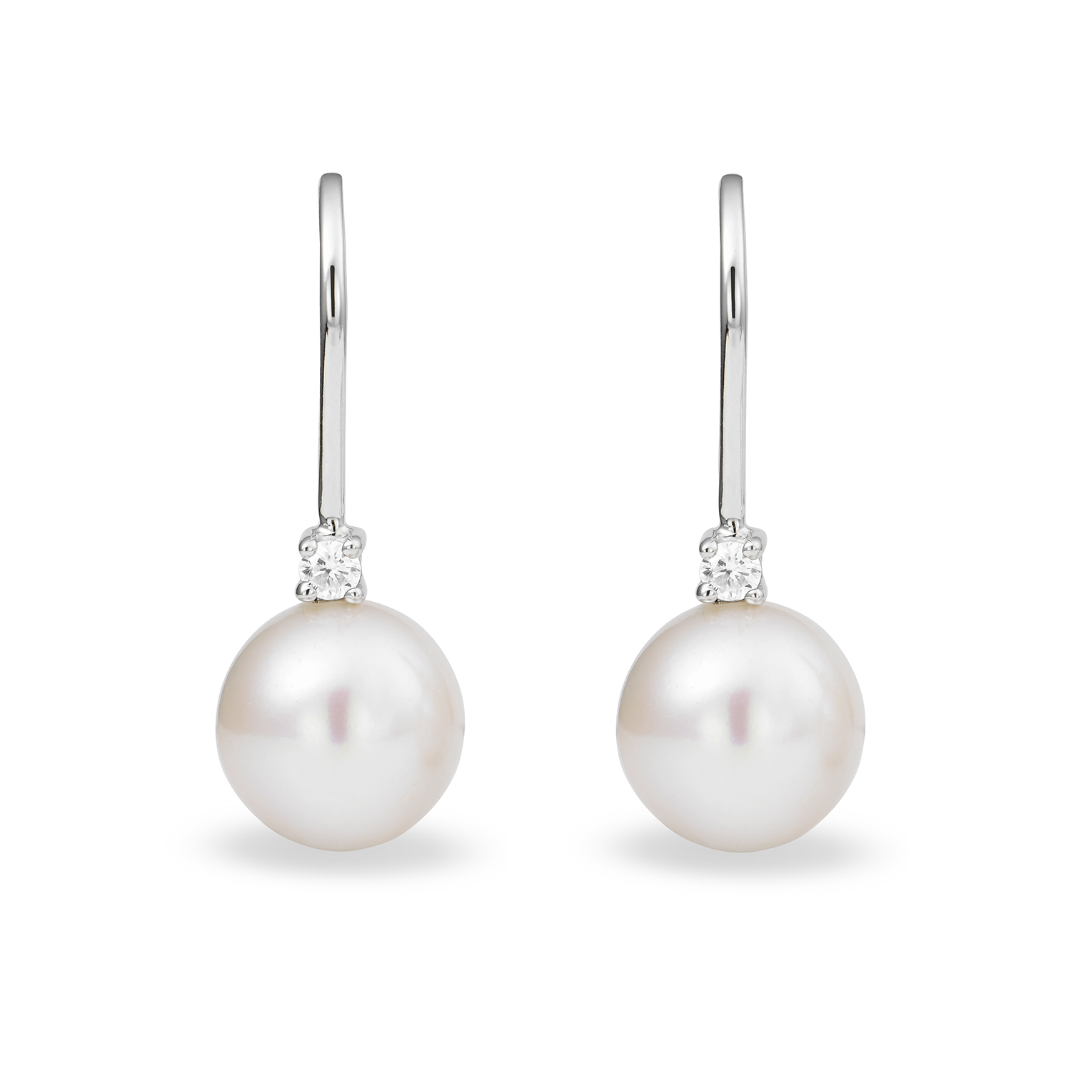 Miore Earrings Orecchini oro bianco 14kt perla coltivata