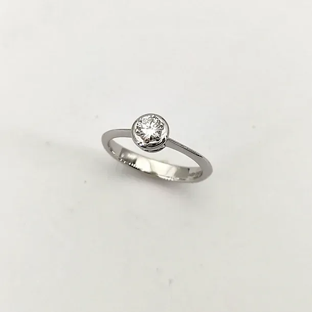 Anna Gioielli Gioielli Classici anello solitario oro bianco 0,25 ct