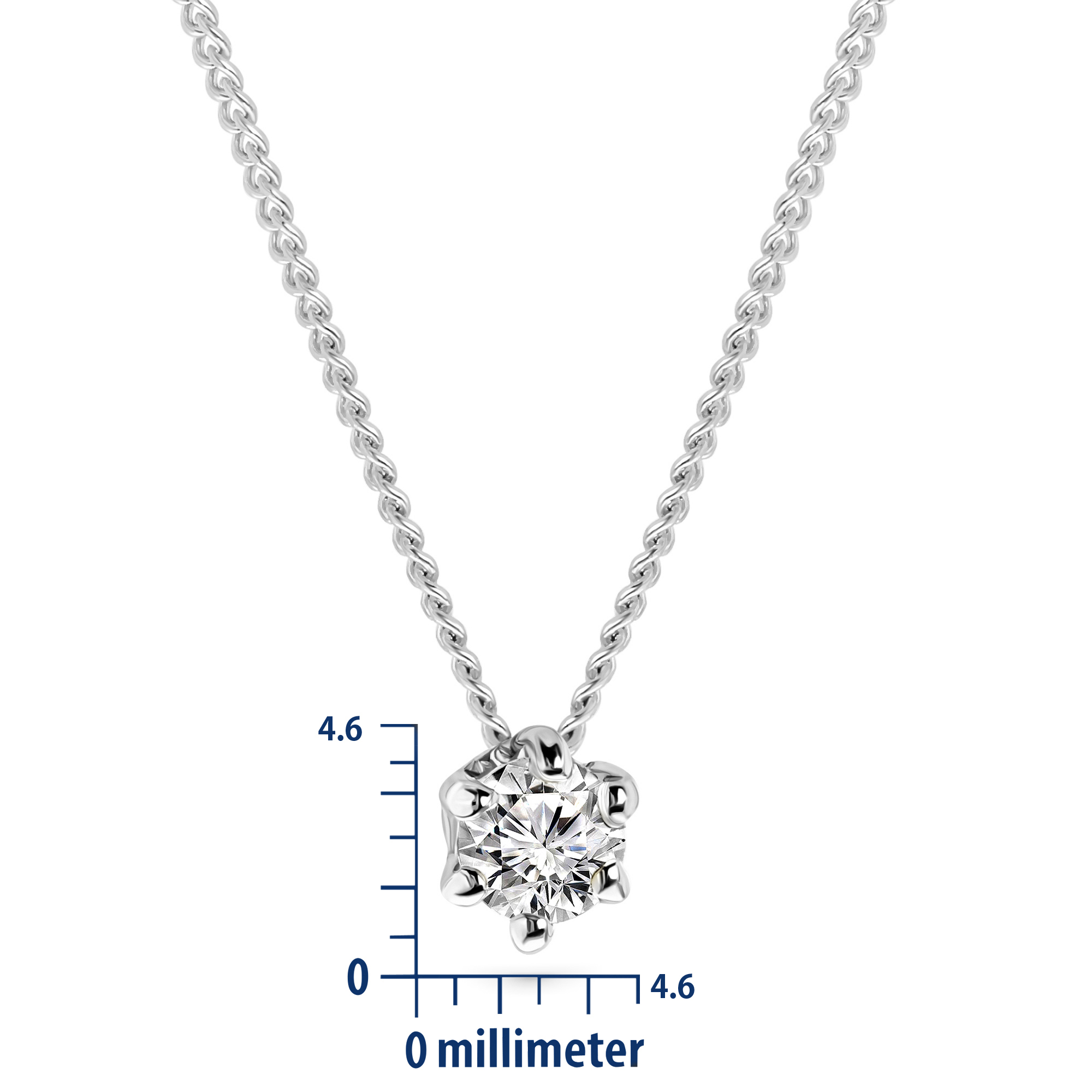 Miore Collana Oro Bianco 14Kt Classica