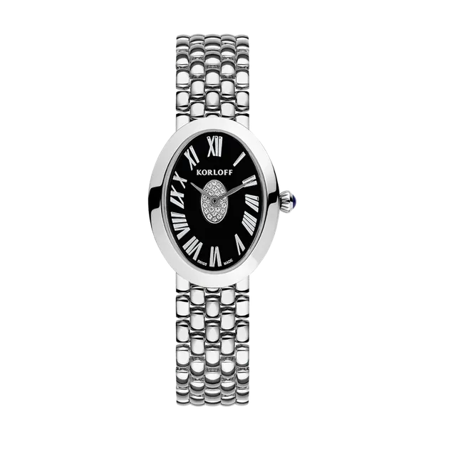 Korloff Iconik JL-04WA830107 orologio acciaio diamanti nero
