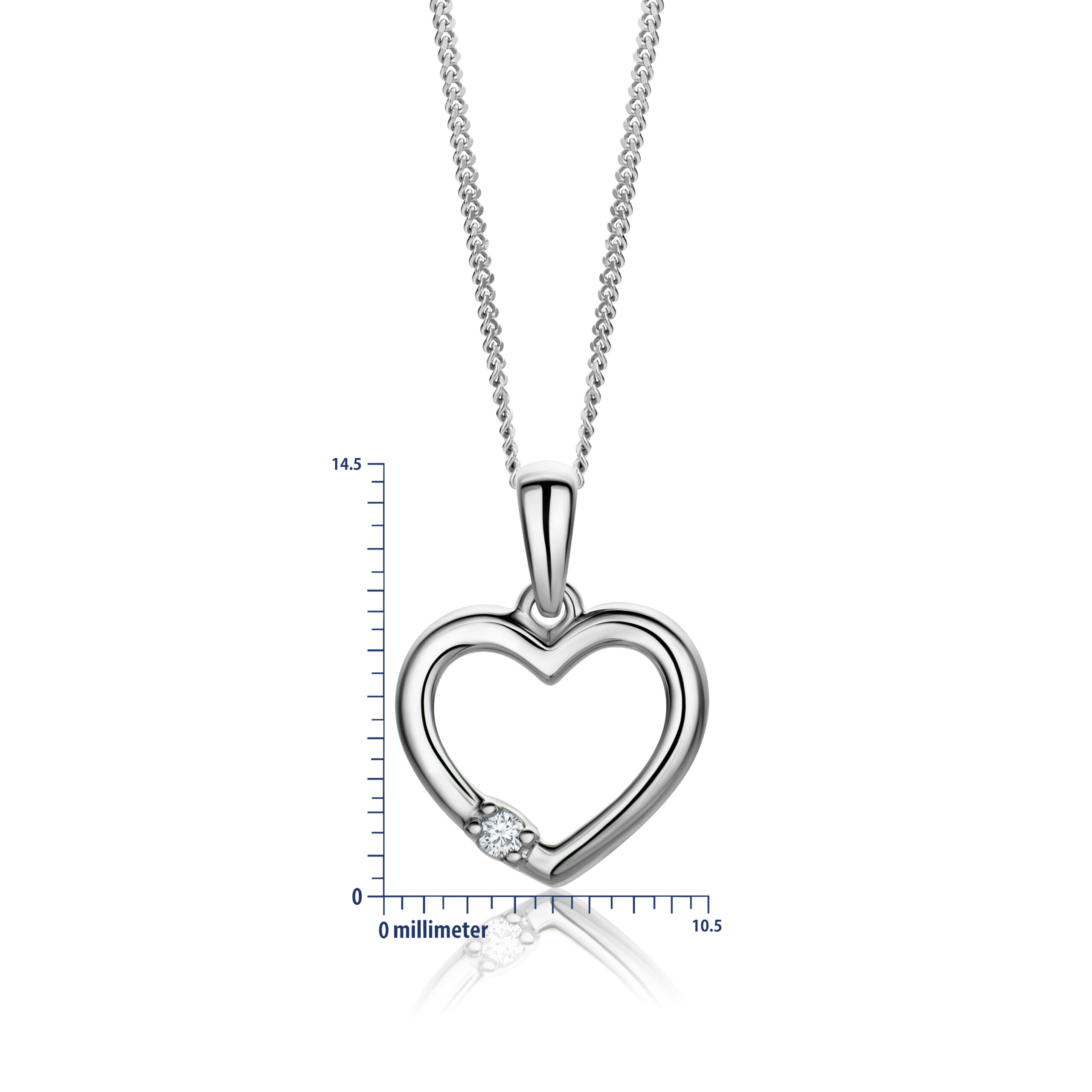 Miore Necklace Collana Oro Bianco 9Kt 375