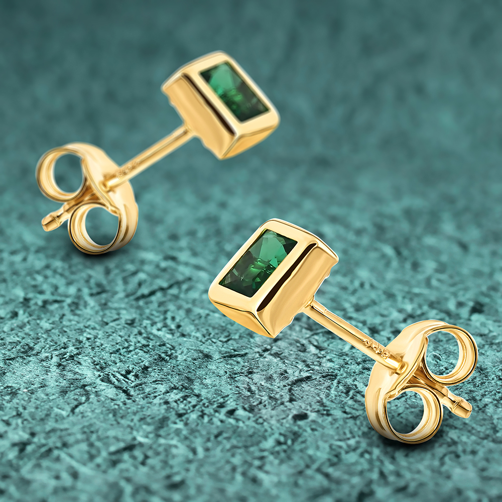 Miore Earrings Orecchini Oro Giallo Smeraldo