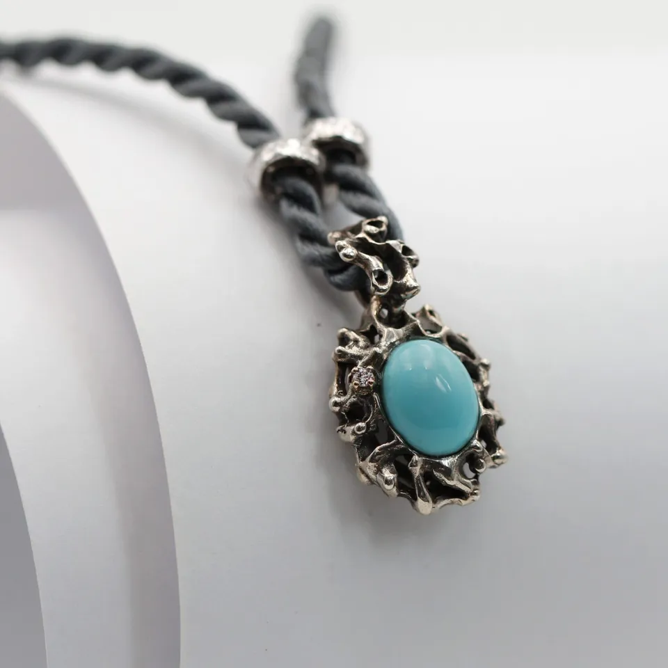Anna Gioielli Jolly Jewels ciondolo turchese diamante oro argento