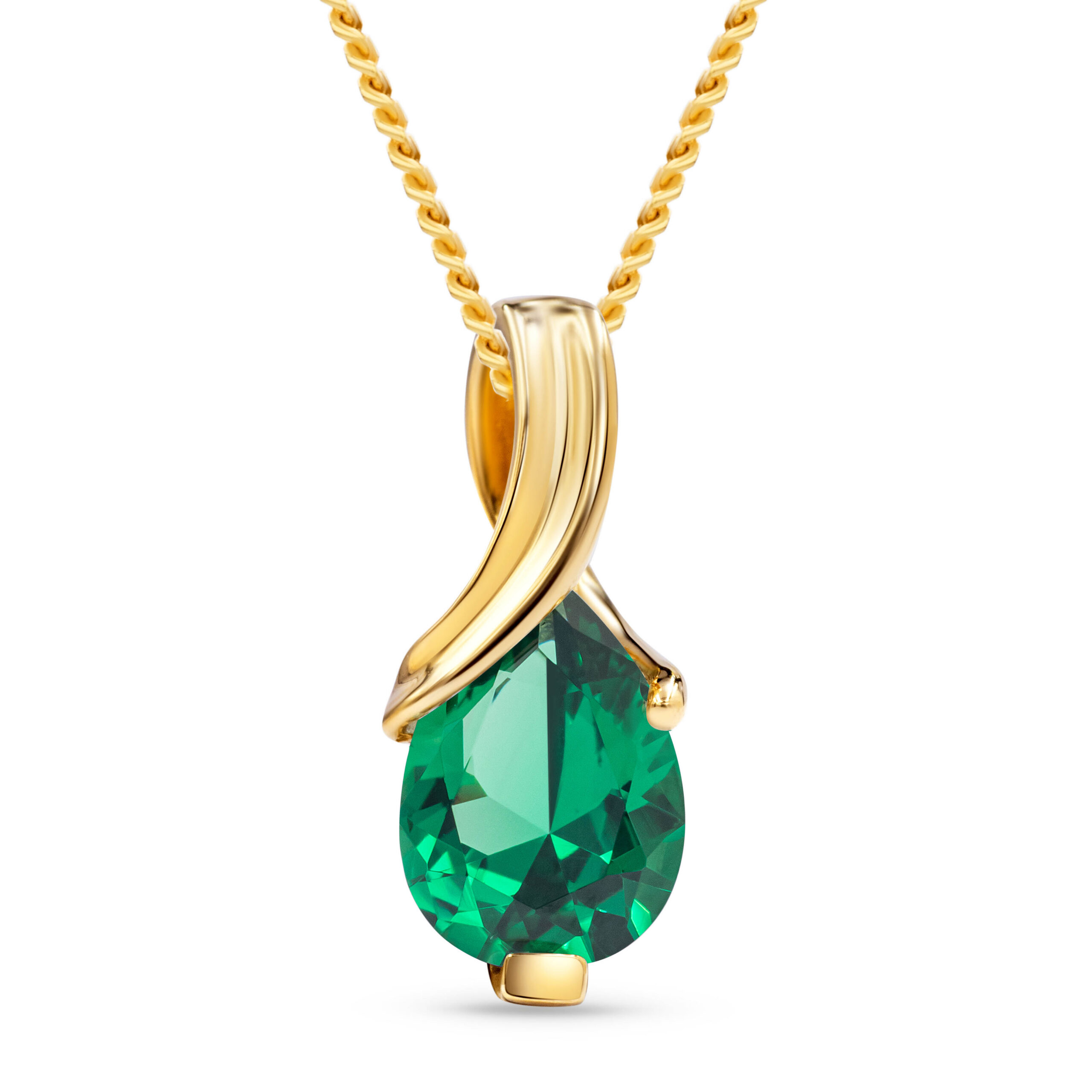 Miore Necklace Collana oro giallo smeraldo 9Kt