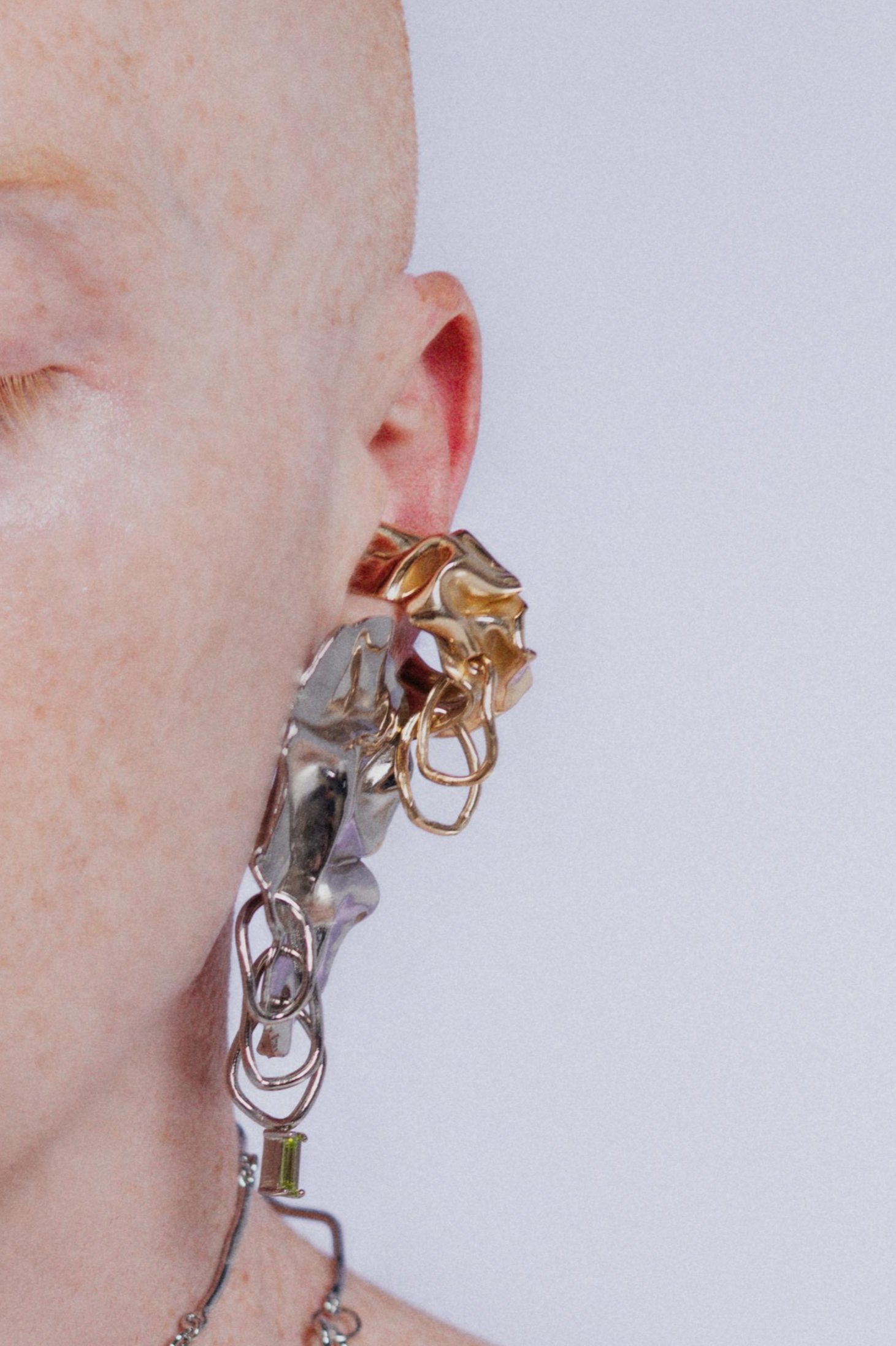 Voodoo Jewels Bold Shapes Katira earcuff bronzo dorato