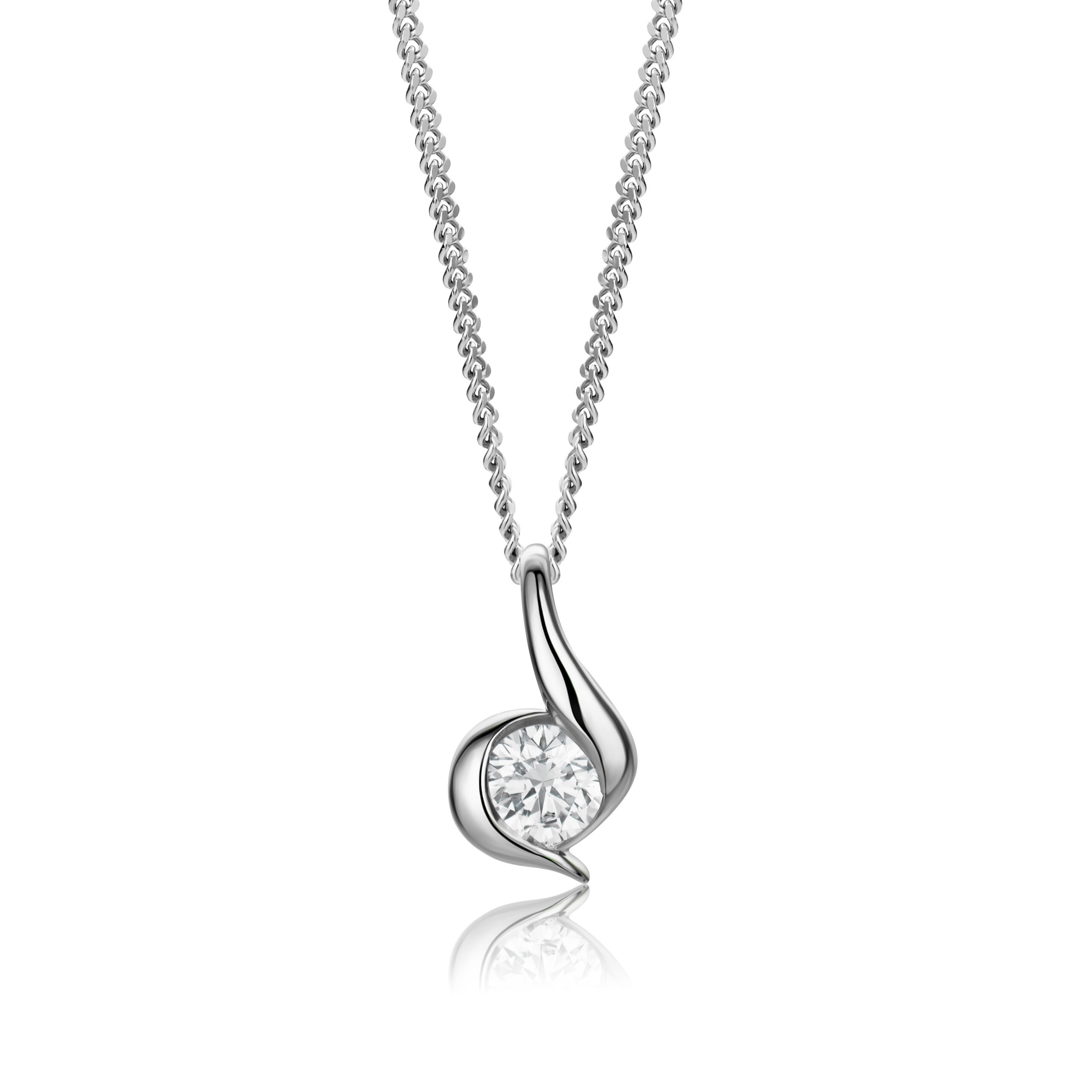 Miore Necklace Collana Oro Bianco 14Kt 585