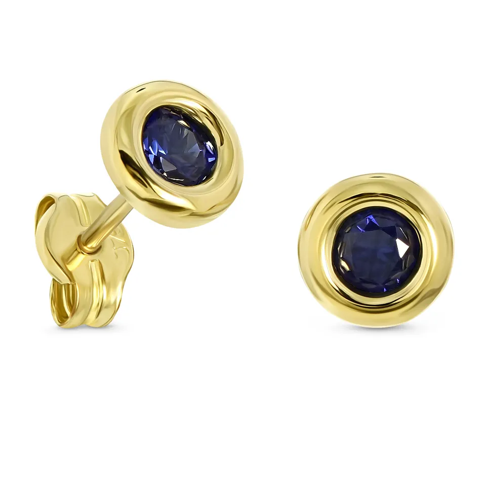 Miore Earrings orecchini oro 9kt zaffiro creato