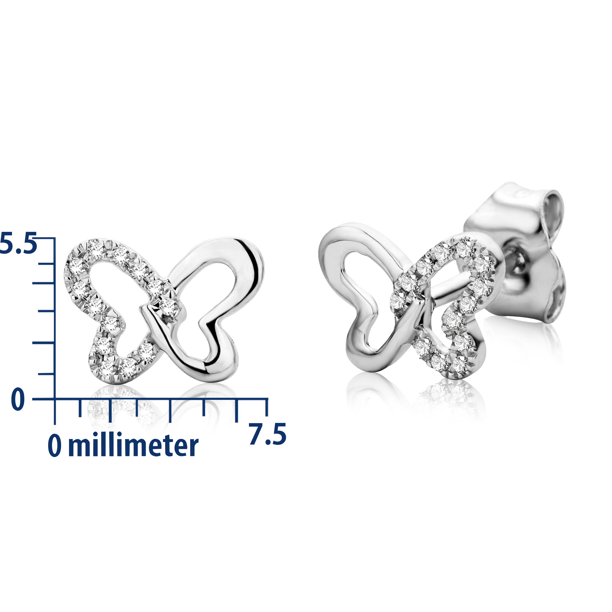 Miore Orecchini Oro Bianco 9Kt 375 Earrings Donna