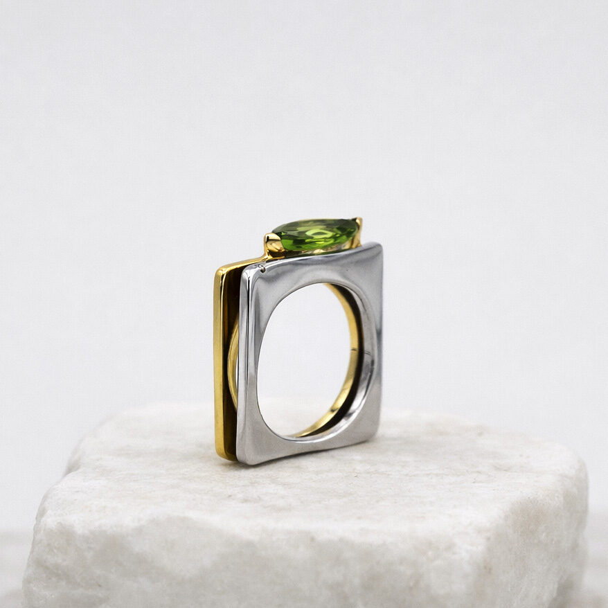 Anna Gioielli Gioielli Classici anello oro peridoto diamante