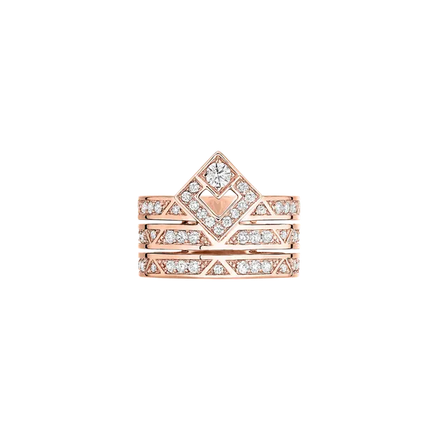 Korloff Eclat JER06 anello oro rosa diamanti
