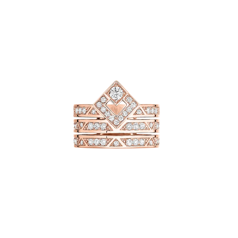 Korloff Eclat JER06 anello oro rosa diamanti