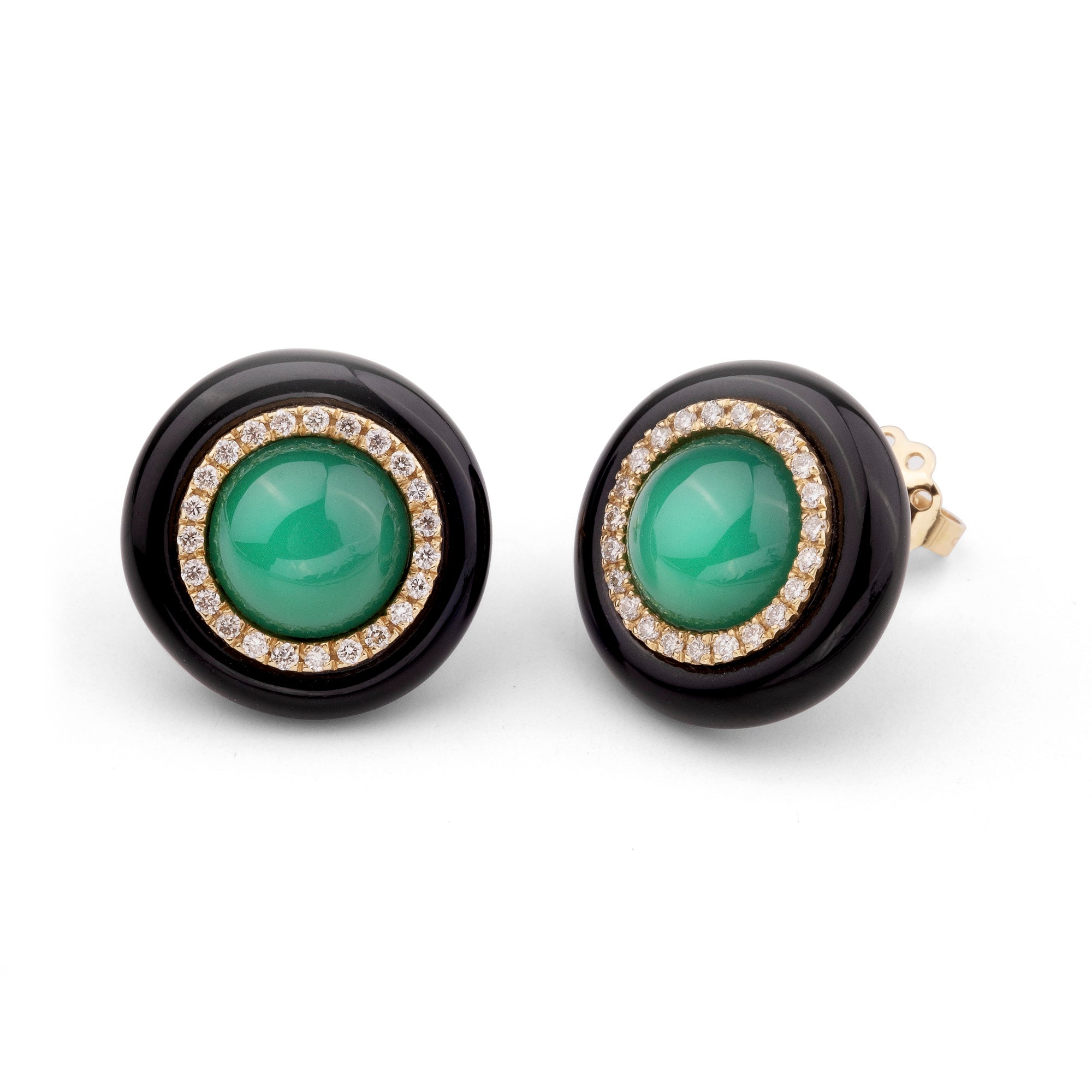 Noi Gioielli Firenze 1873 Mistica orecchini oro giallo agata onice 0,40 ct