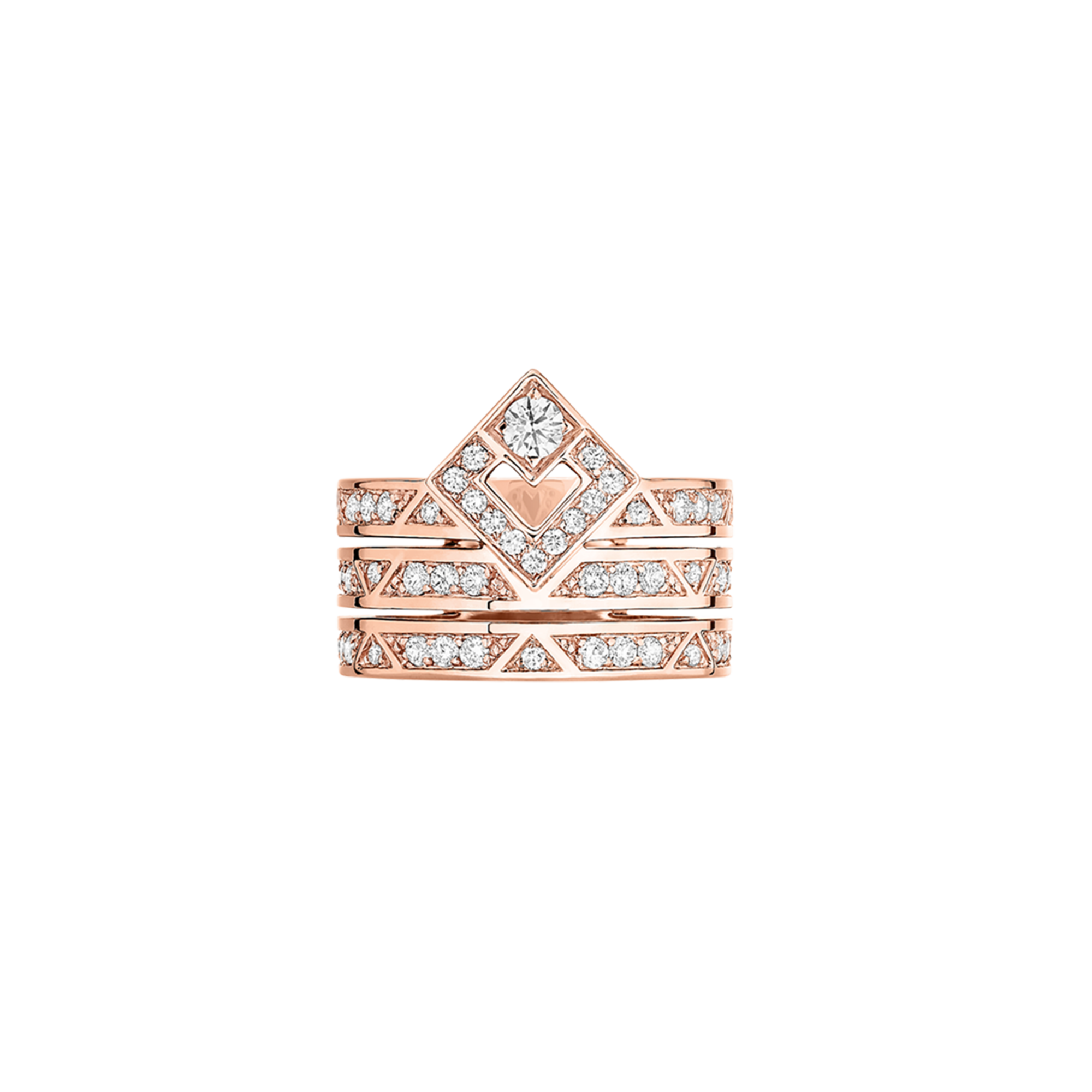 Korloff Eclat JER06 anello oro rosa diamanti