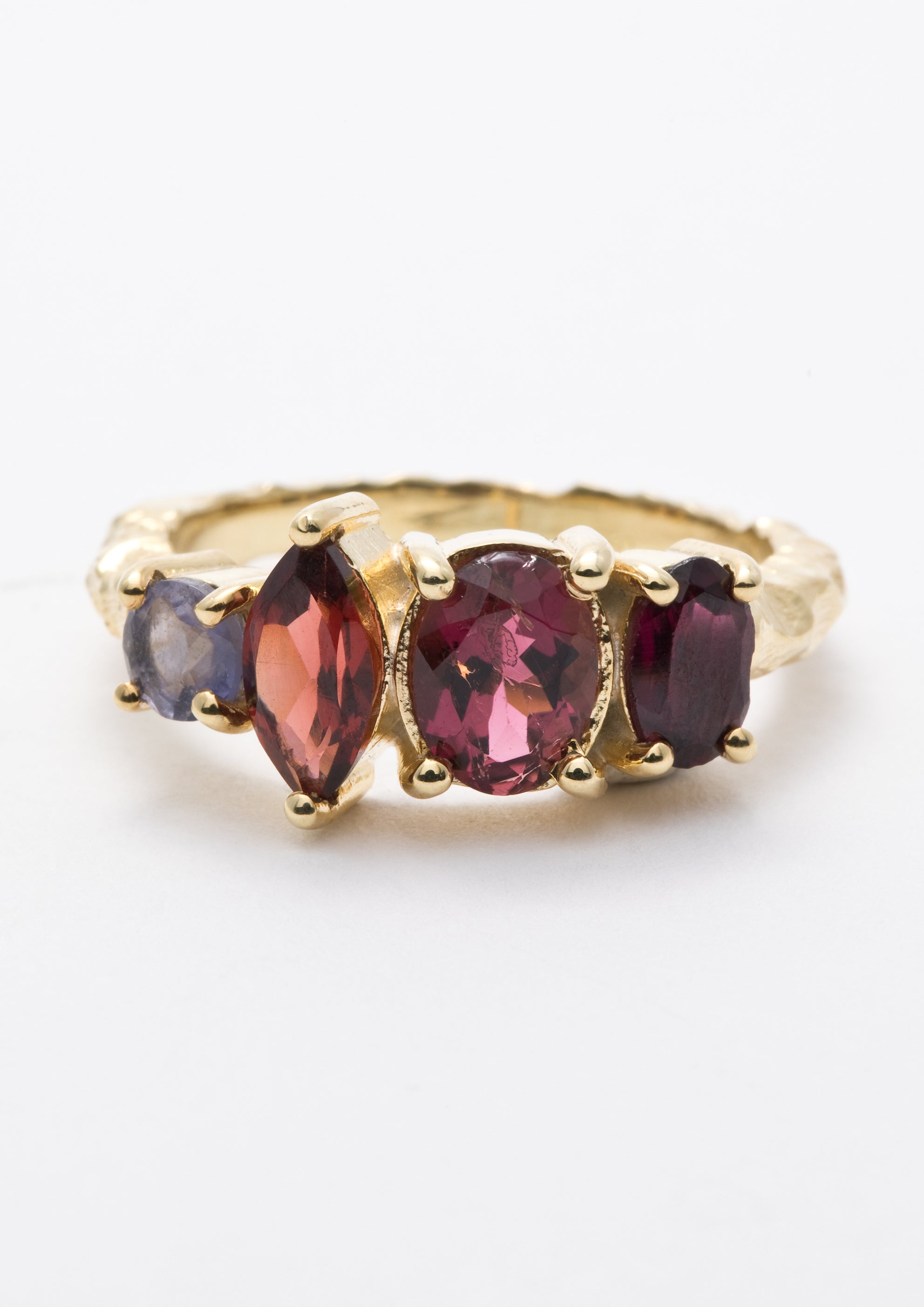 Voodoo Jewels Bold Shapes Nari anello tormaline granato M