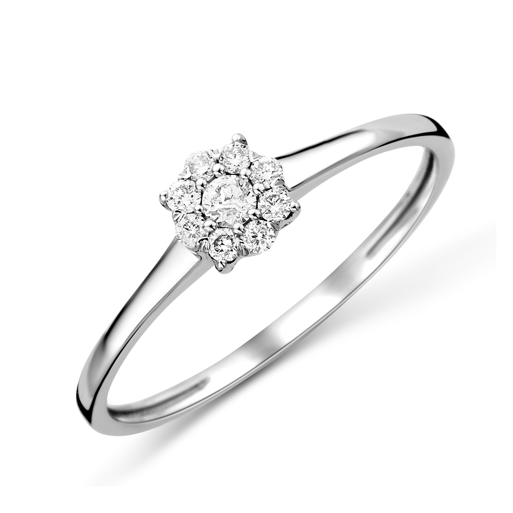 Miore Anello Oro Bianco 375 9kt Donna