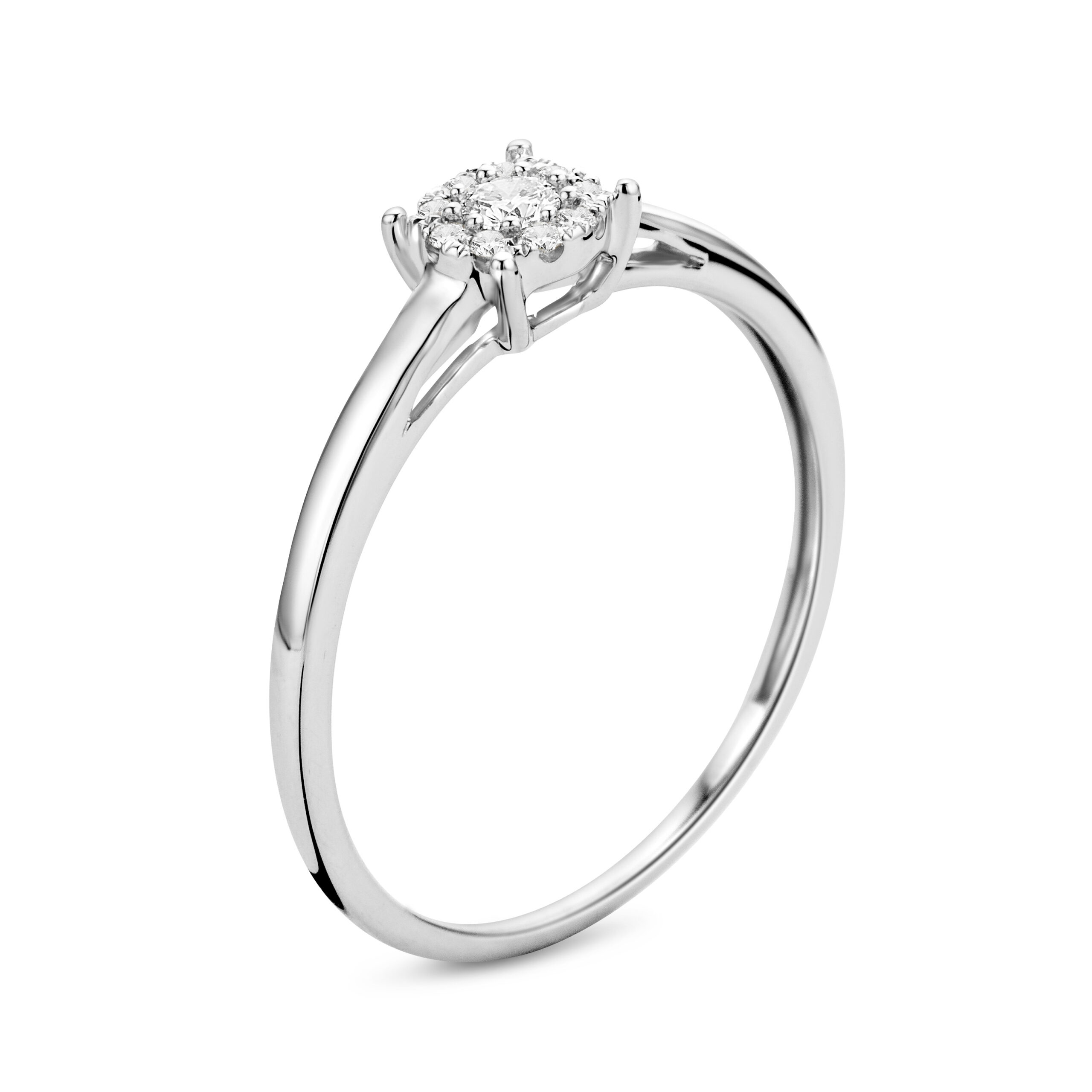 Miore Ring anello oro bianco 9kt 375