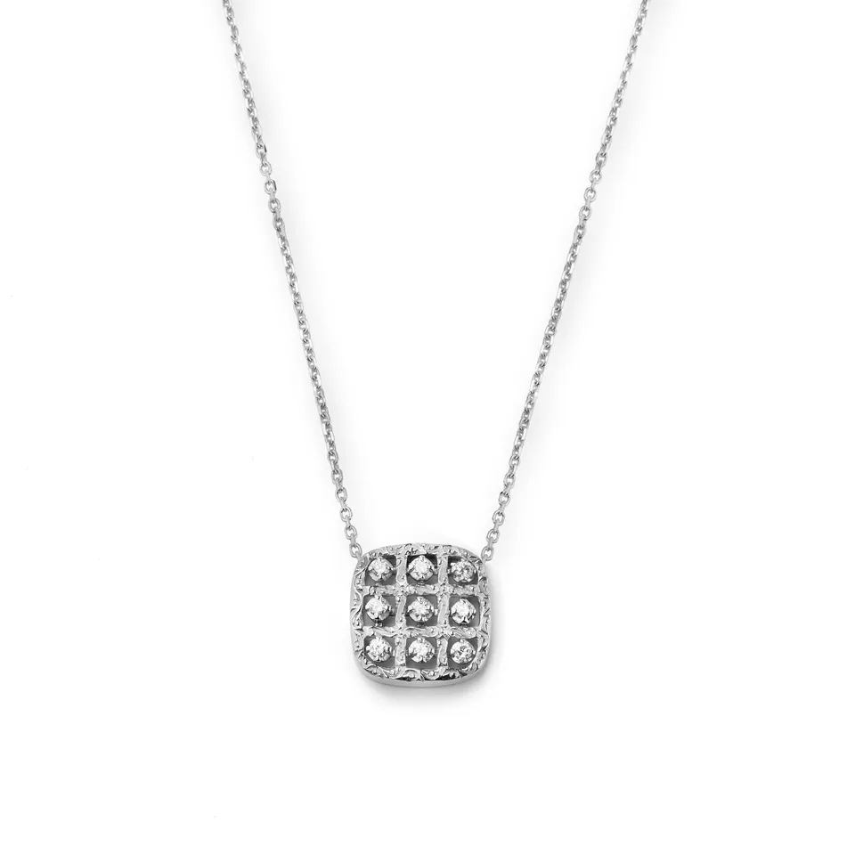 Noi Gioielli Firenze 1873 Ornato ciondolo oro bianco diamanti