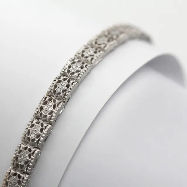Anna Gioielli Stile Orafo Fiorentino bracciale oro bianco diamanti