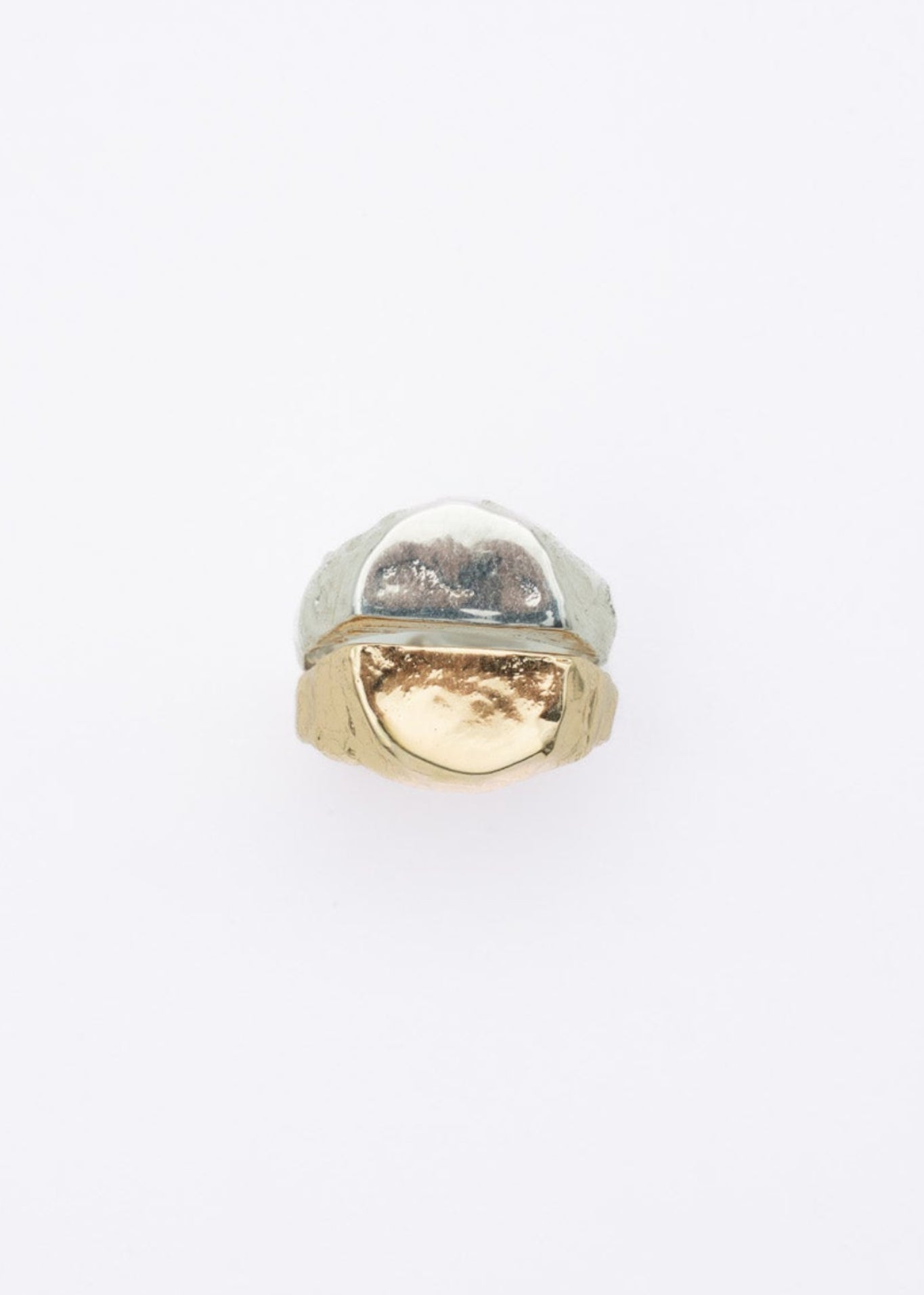 Voodoo Jewels Bold Shapes Newa anello sigillo bicolore M