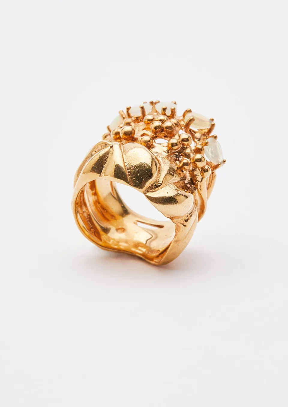 Voodoo Jewels Bold Shapes Ramla anello oro opali ovali