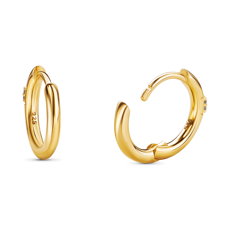 Miore orecchini argento 925 dorato zirconia