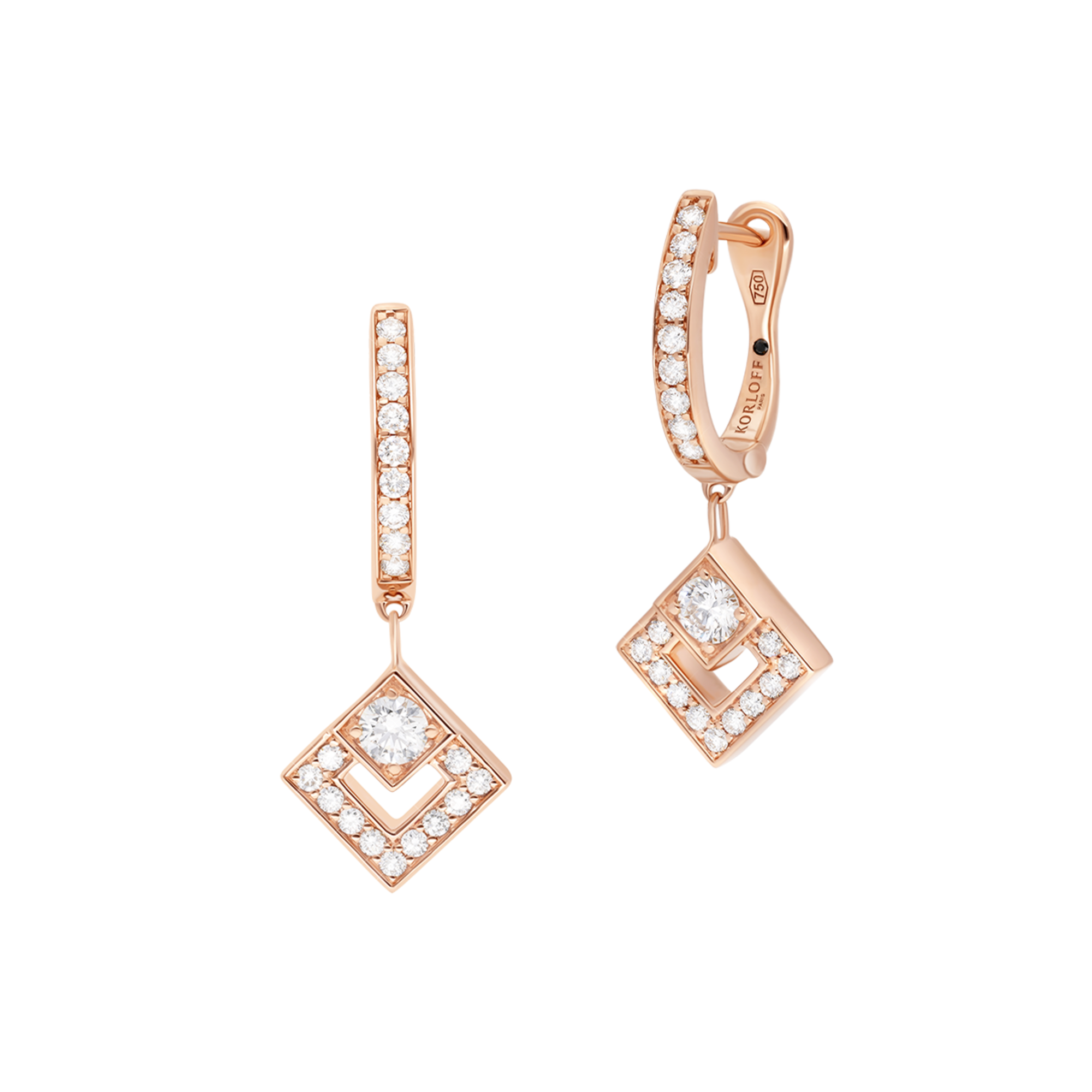 Korloff Éclat JL-JEE07-PG/D orecchini oro rosa diamanti