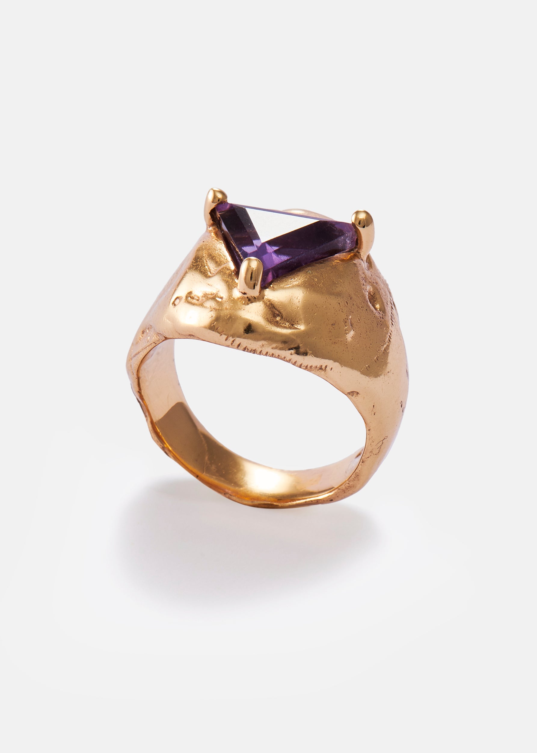Voodoo Jewels Bold Shapes Acapulco anello ametista oro