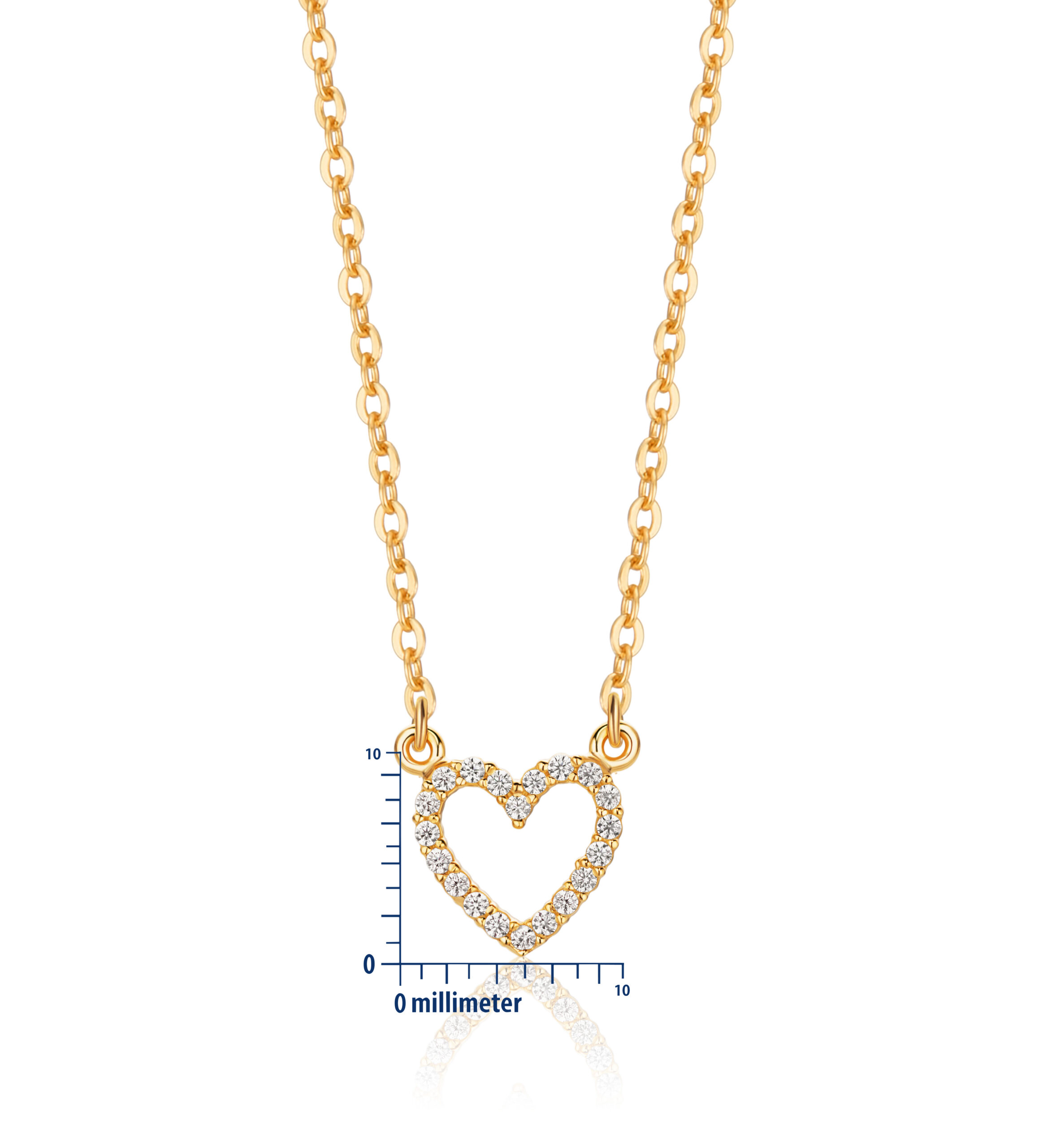 Miore Necklace Collana Oro Giallo 9Kt Zirconia Cubica
