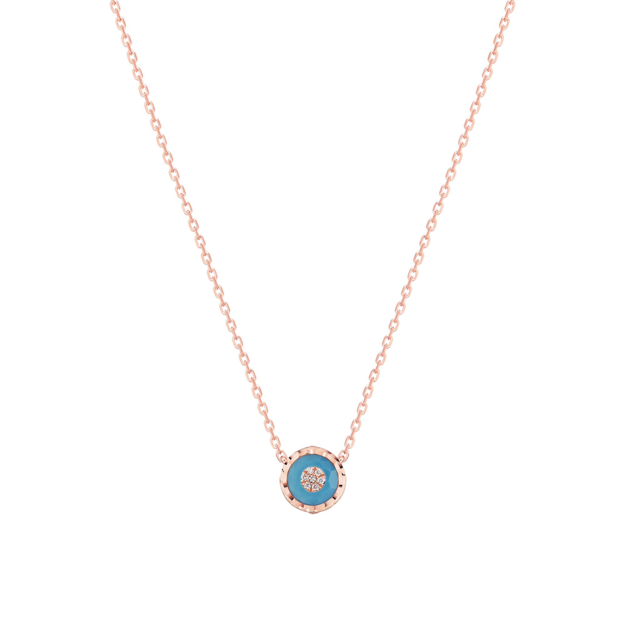 Korloff Je Play JL-JJPP02 collana oro rosa turchese diamanti