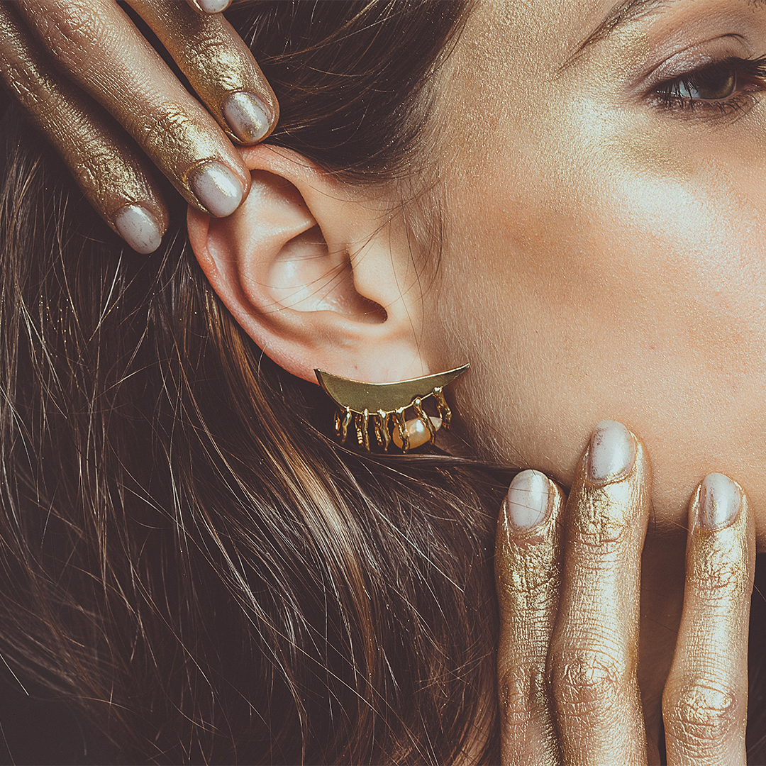 Giulia Iosco Cage Earring Stud orecchini lobo da donna