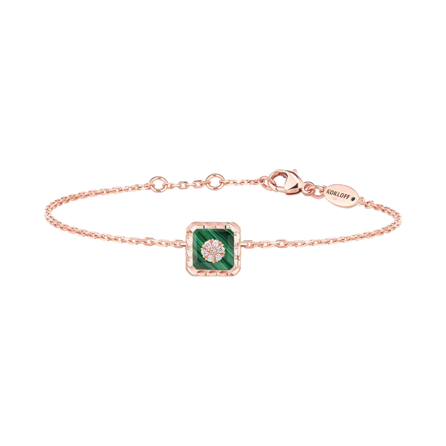Korloff Je Play JL-JJPB01 Bracciale oro rosa diamanti malachite