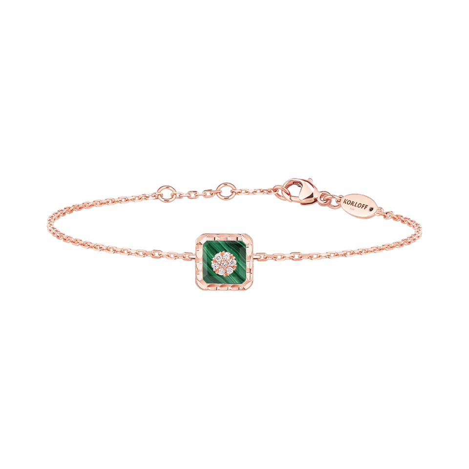 Korloff Je Play JL-JJPB01 Bracciale oro rosa diamanti malachite
