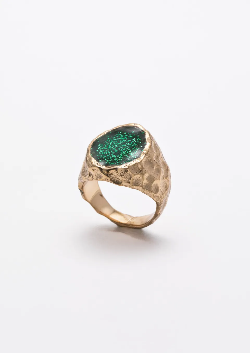Voodoo Jewels Sigilla Green Sigillum Anello Bronzo Placcato Oro